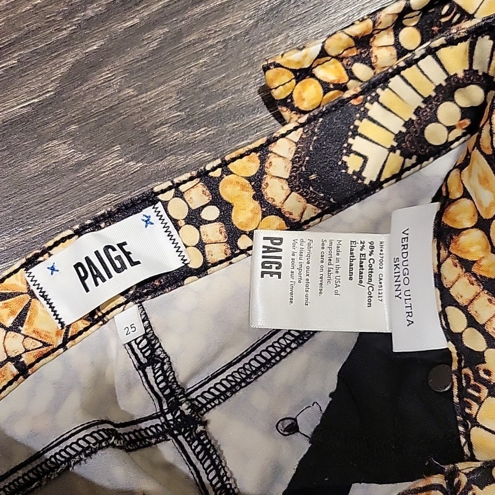 ❤ NWOT! PAIGE VERDUGO ULTRA SKINNY JEANS -  AMBER CROWN JEWELS, 0 (25) - Picture 3 of 6